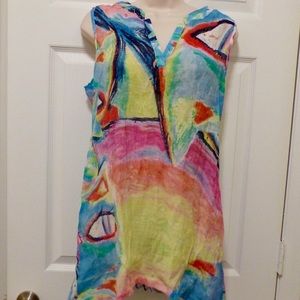Mirror Image Tank/Swimsuit Coverup/Colorful